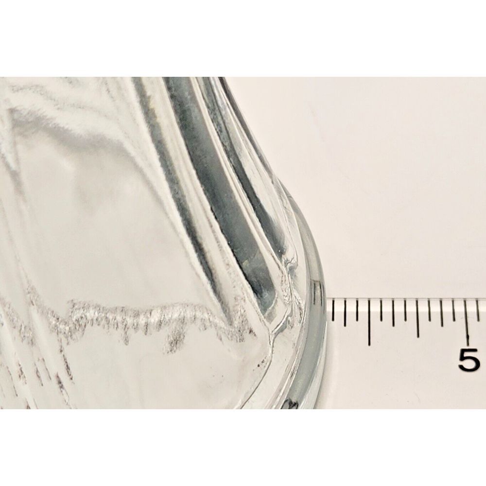 Vintage Hoosier Clear Glass Flower Vase w/"Harp" Pattern Number 4086-B. - Picture 7 of 8